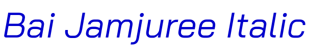 Bai Jamjuree Italic 字体